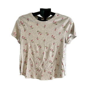 OLD NAVY GRAY FLAMINGO SHORT SLEEVE TOP
